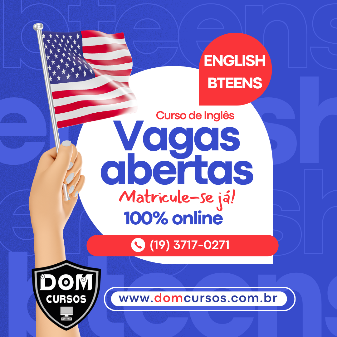 🌟 Aprenda Inglês Online com a Escola Dom Cursos! 🌟