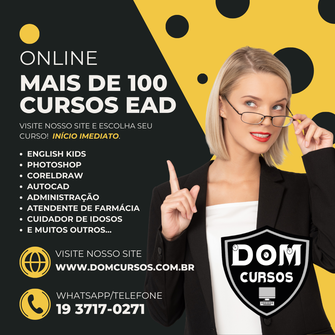 🎓 Descubra o mundo de oportunidades educacionais com a DOM CURSOS! 🌐✨